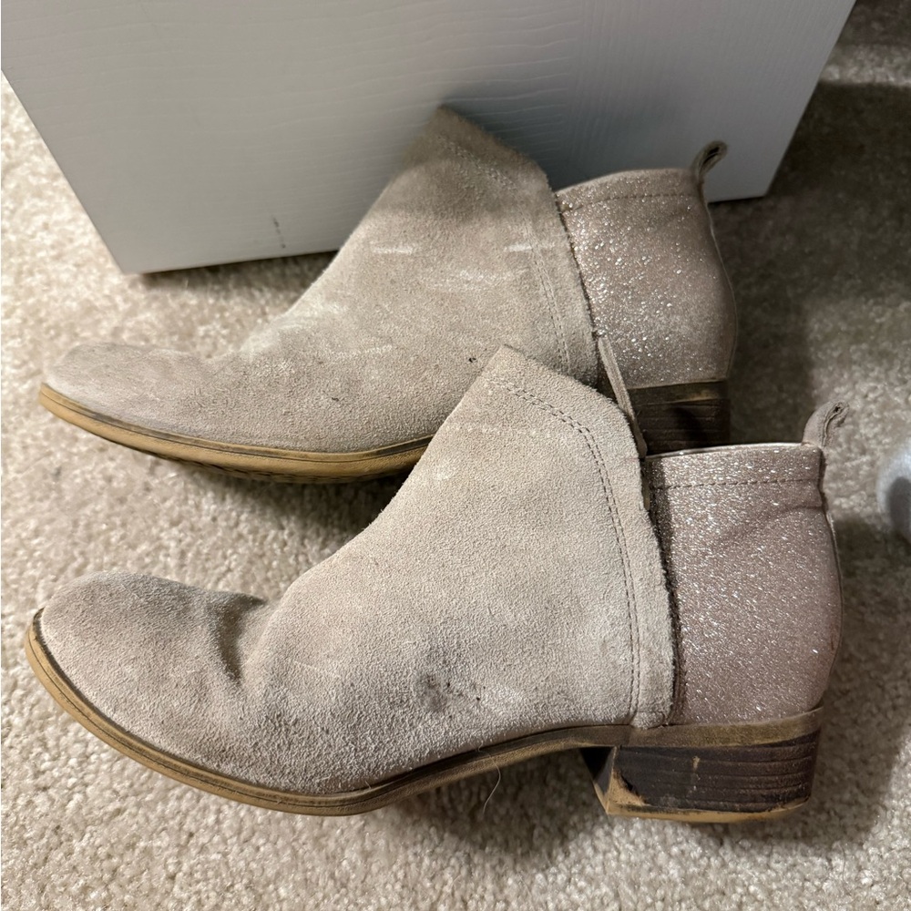 Toms Women's Suede Ankle Booties - Light Gray